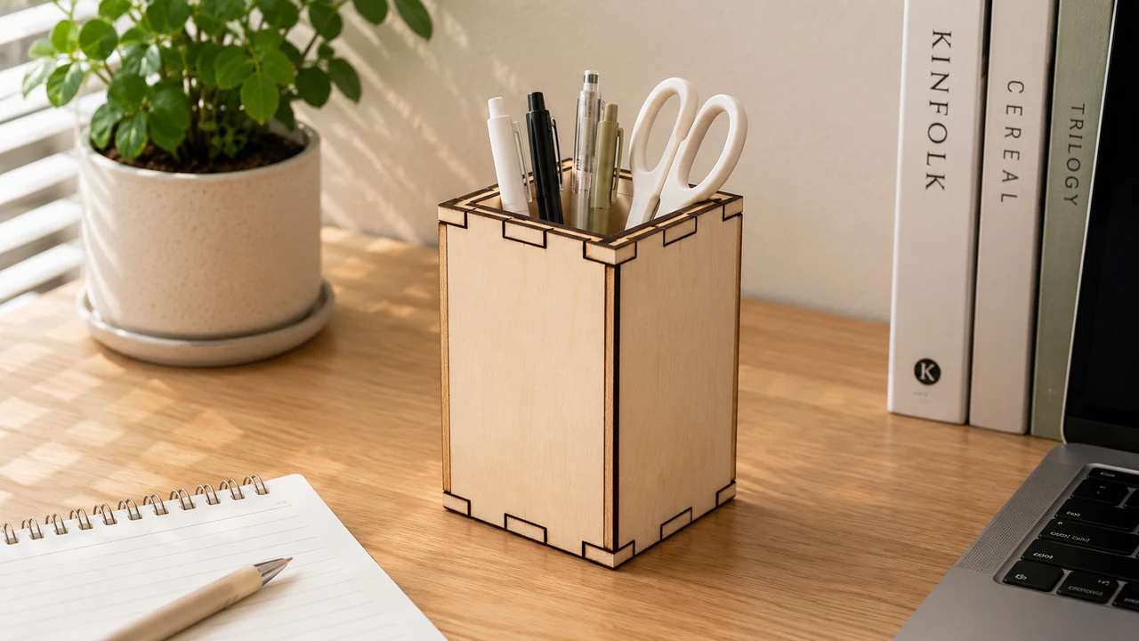 Square-Frame Pen Holder