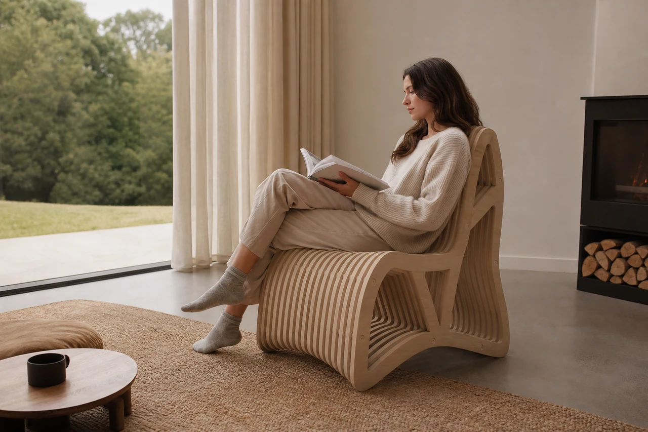 Sliced Ribbon Lounge Chair