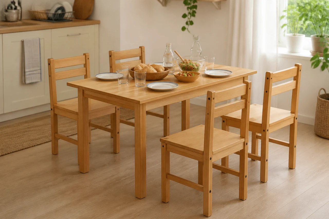 Dining table and chairs