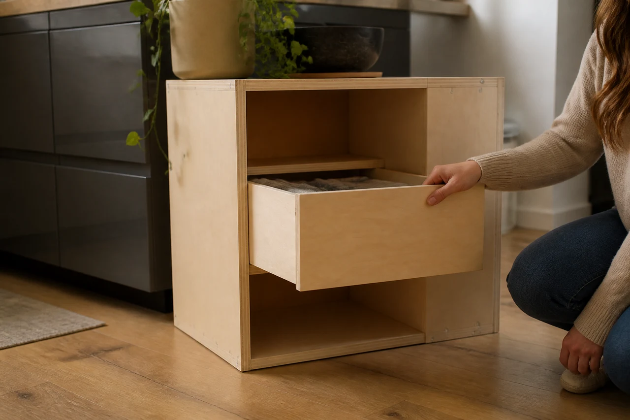 Japanese minimalist bedside table