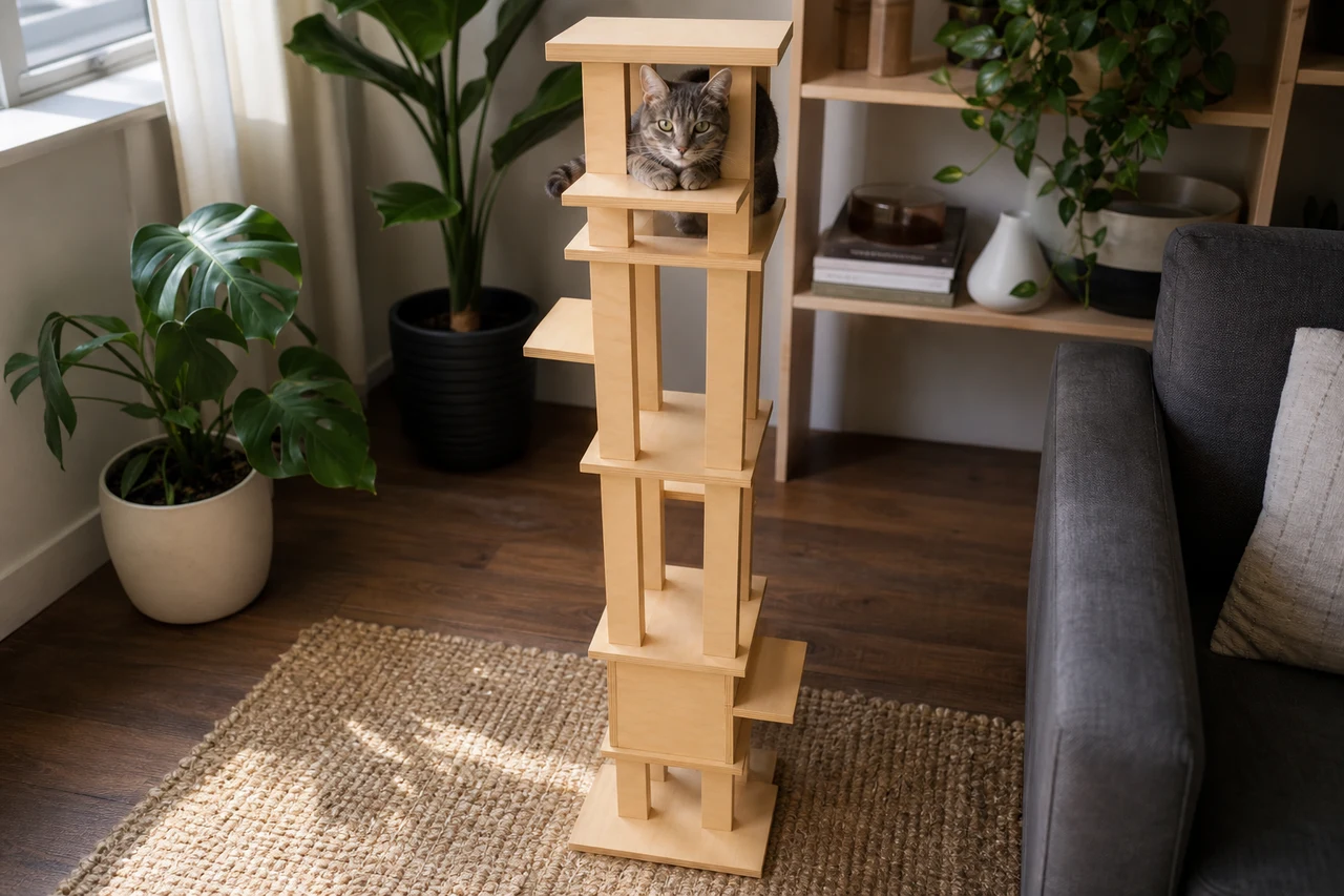 Extra Tall Vertical Cat Climbing Frame