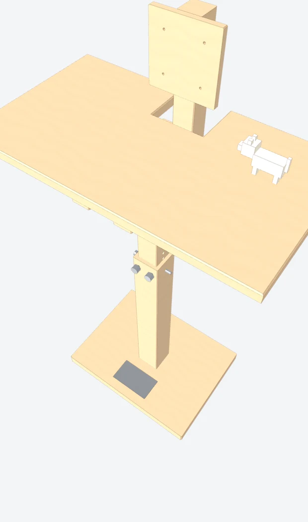 Standing Desk with Screen Mount